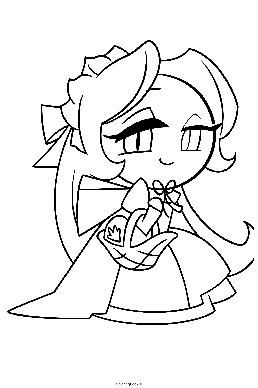  Lady in Azure Coloring Page 