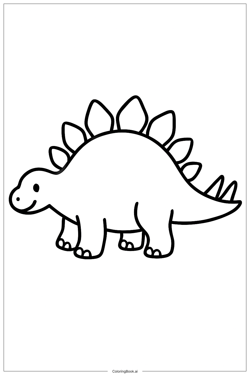 Einfaches Stegosaurus Umriss