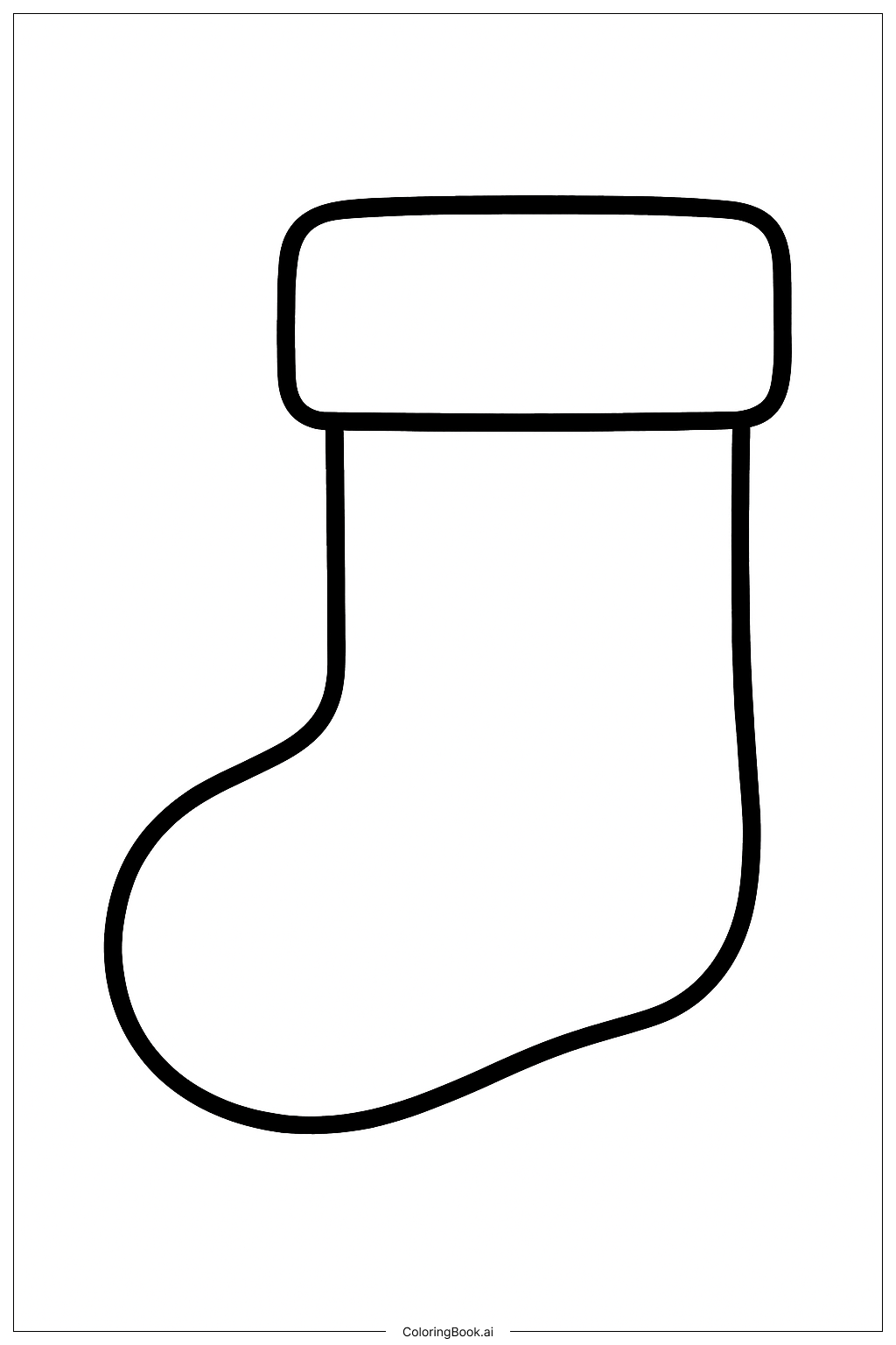  Wide Open Stocking填色页 