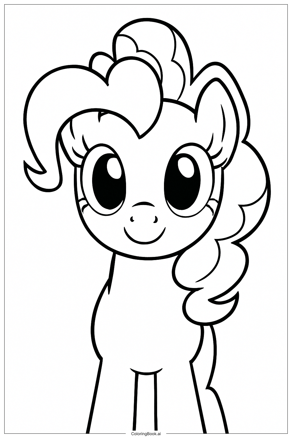  Trang tô màu Chân dung Pinkie Pie đơn giản 
