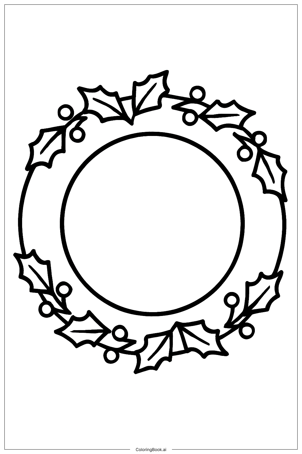  Empty Advent Wreath Ring Ausmalseite 