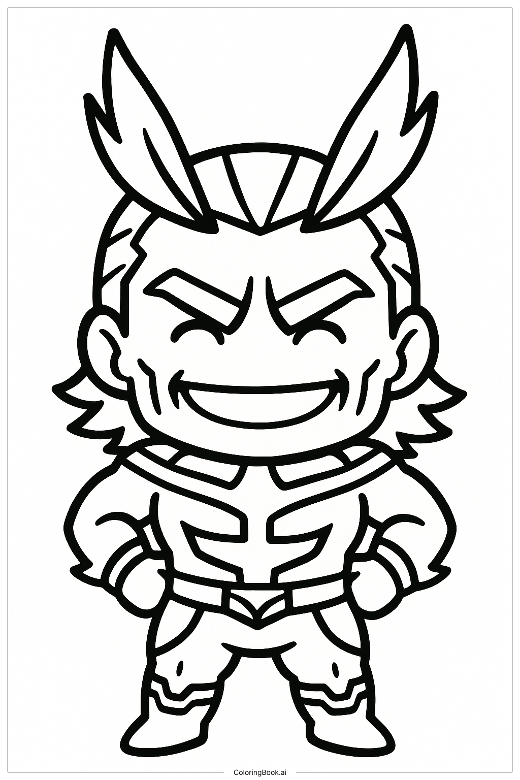  Cute My Hero Academia All Might Coloring Page 