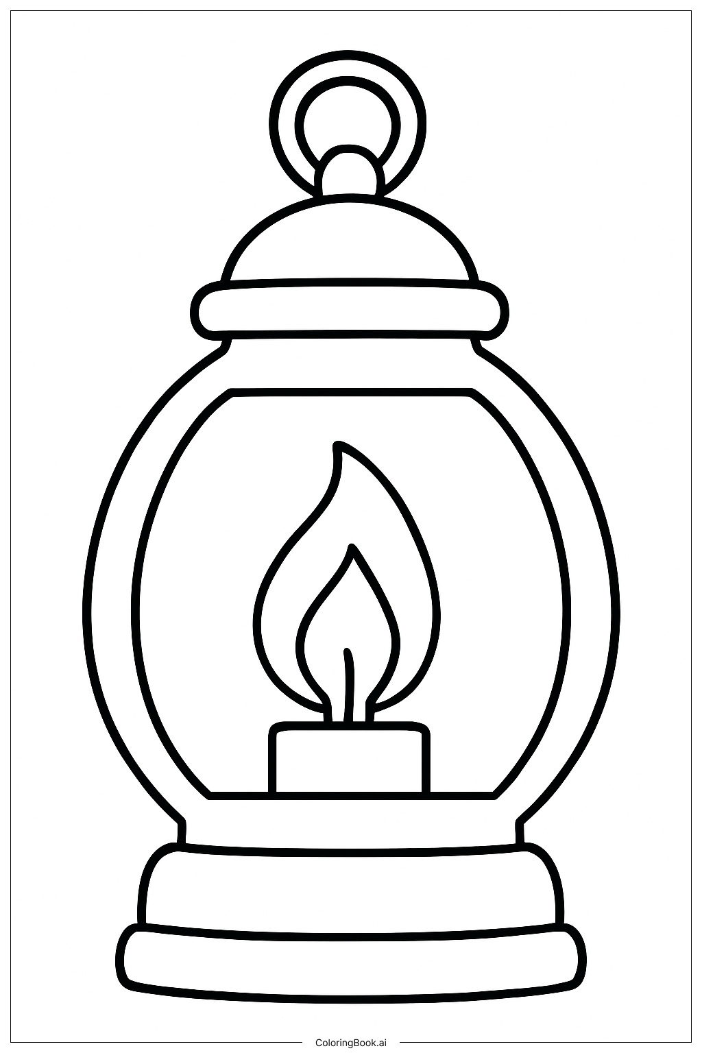  A Cozy Lantern In The Dark Coloring Page 