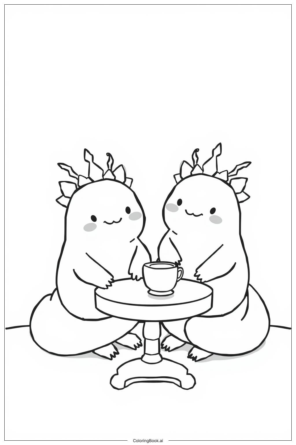  Page de coloriage Axolotl Tea Party Squishmallow 