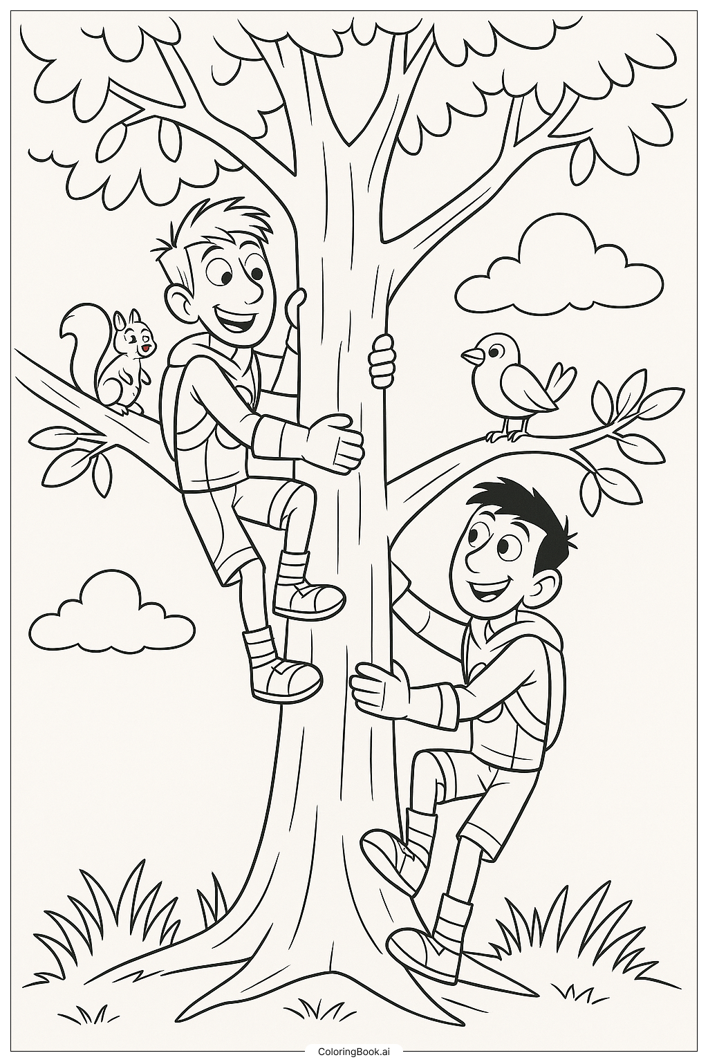 Trang tô màu Wild Kratts Leo Núi Cao