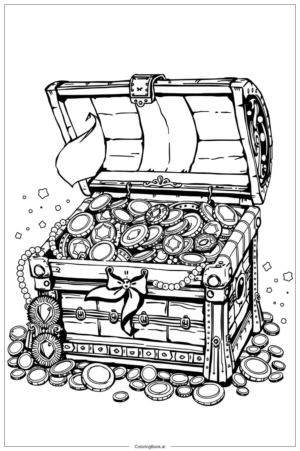  Pirate Treasure Chest Coloring Page Coloring Page 