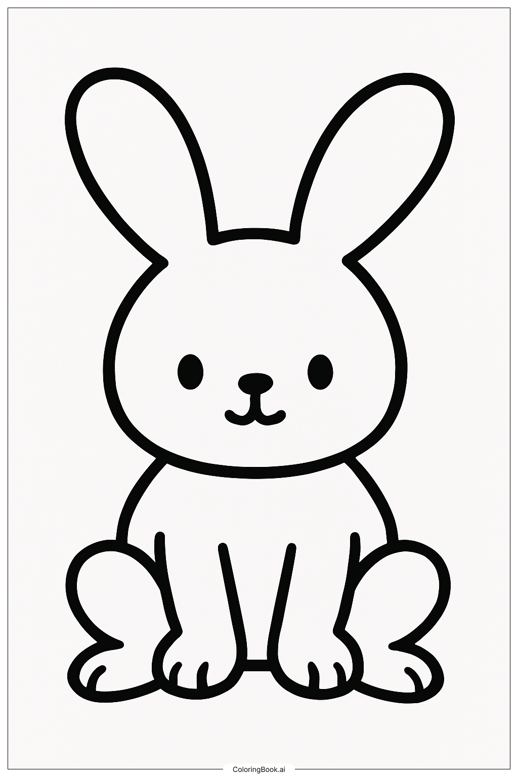 Baby Easter Bunny Coloring Page