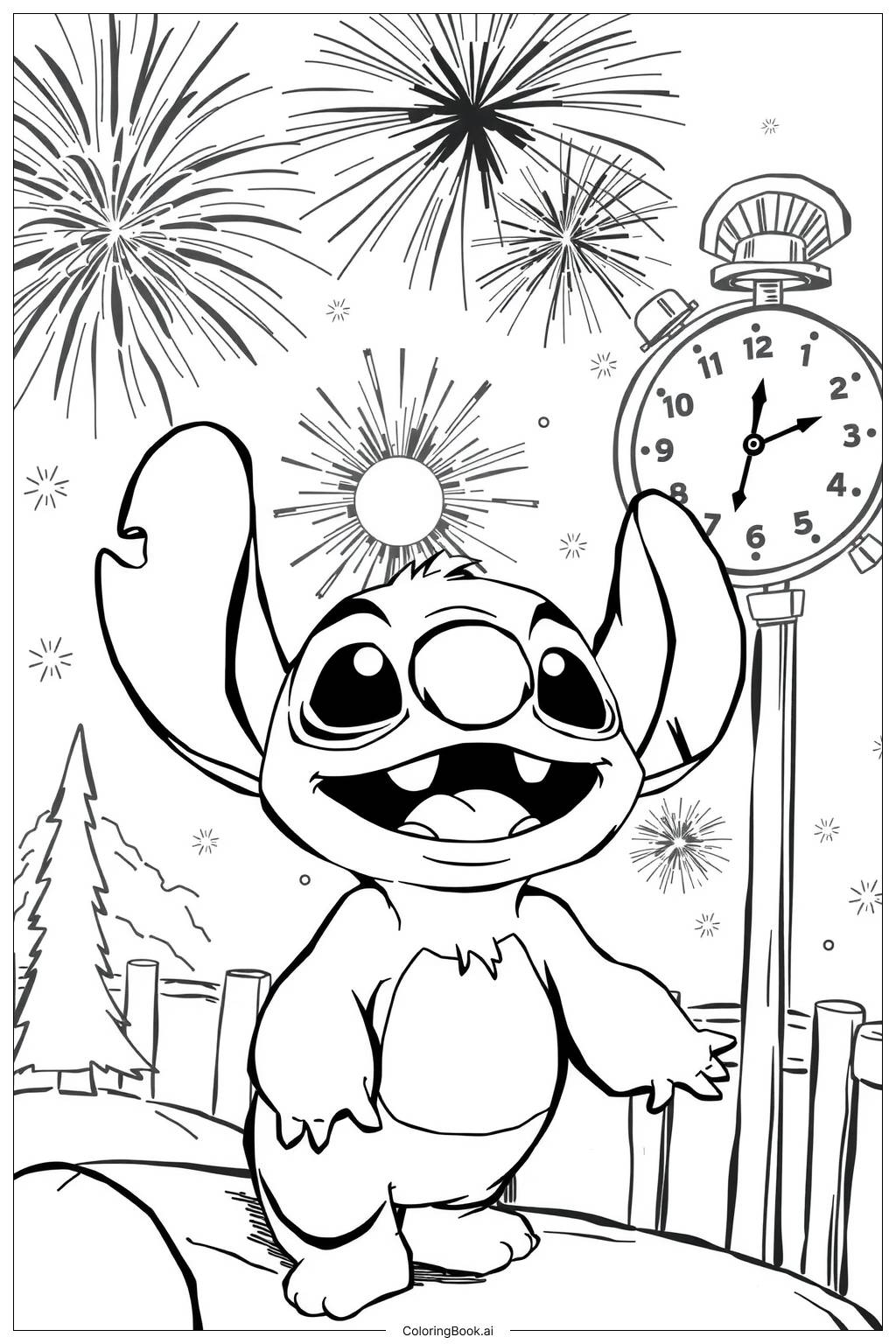  stitch Coloring Page 