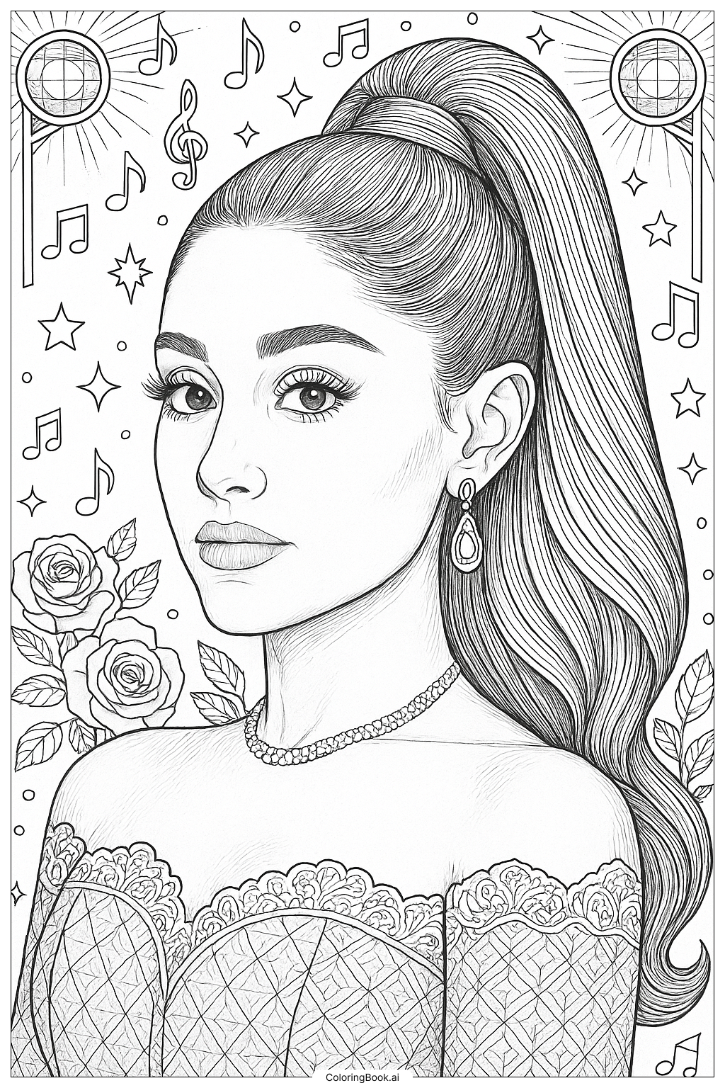 Retrato Realista de Ariana Grande
