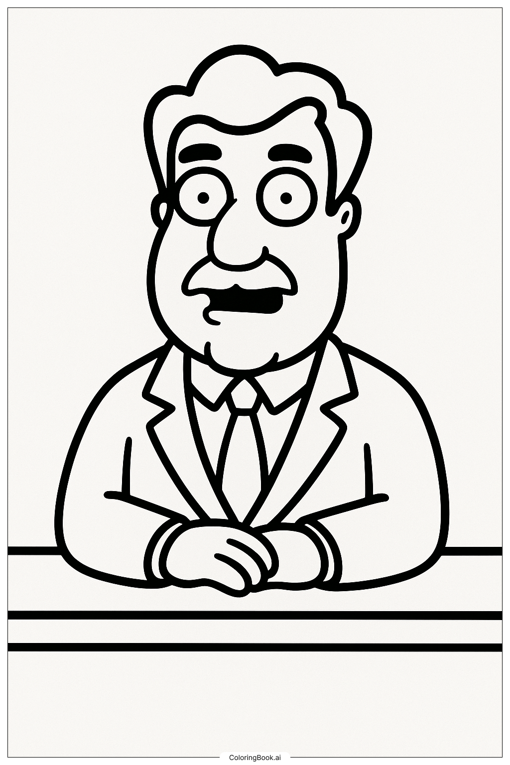 Family Guy Tom Tucker at the News Desk Coloring Page 