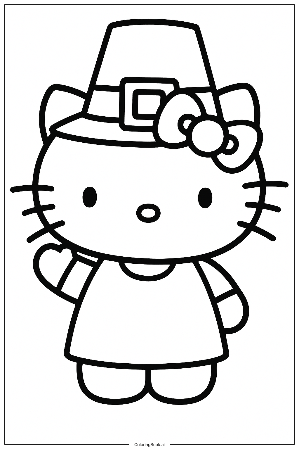  Hello Kitty Thanksgiving Winkt Hallo Ausmalseite 