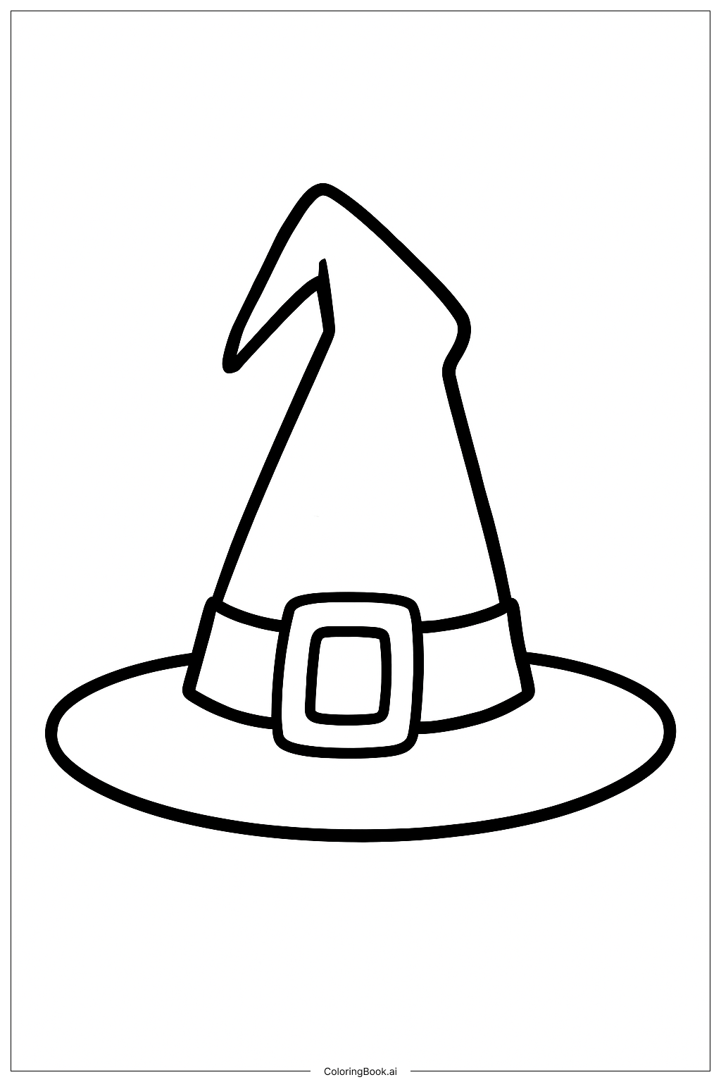  Página para colorir de O Chapéu Alto do Feiticeiro Malvado 