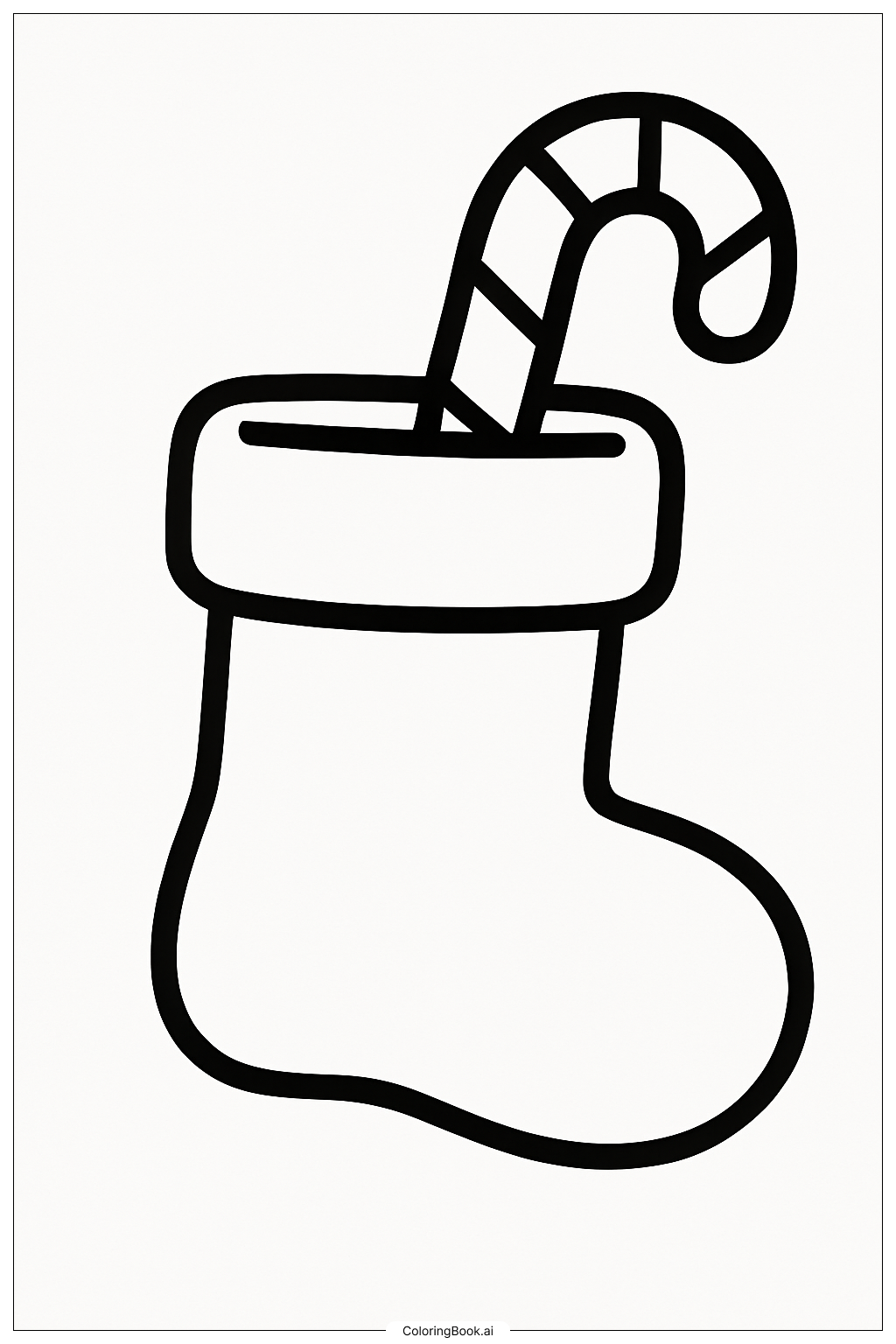 A Candy Cane In A Christmas Boot