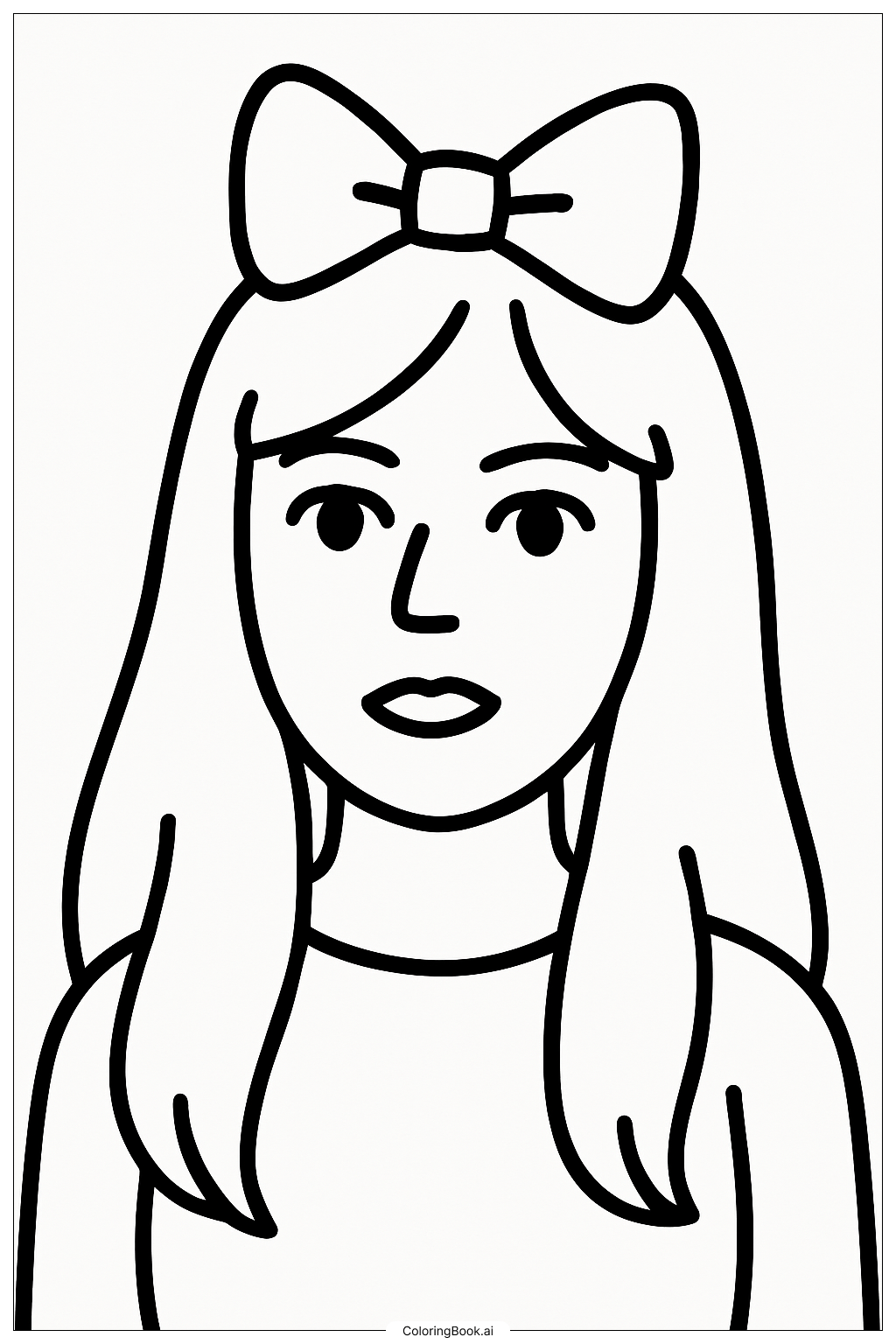  Lady Gaga With A Bow In Her Hair Coloring Page 