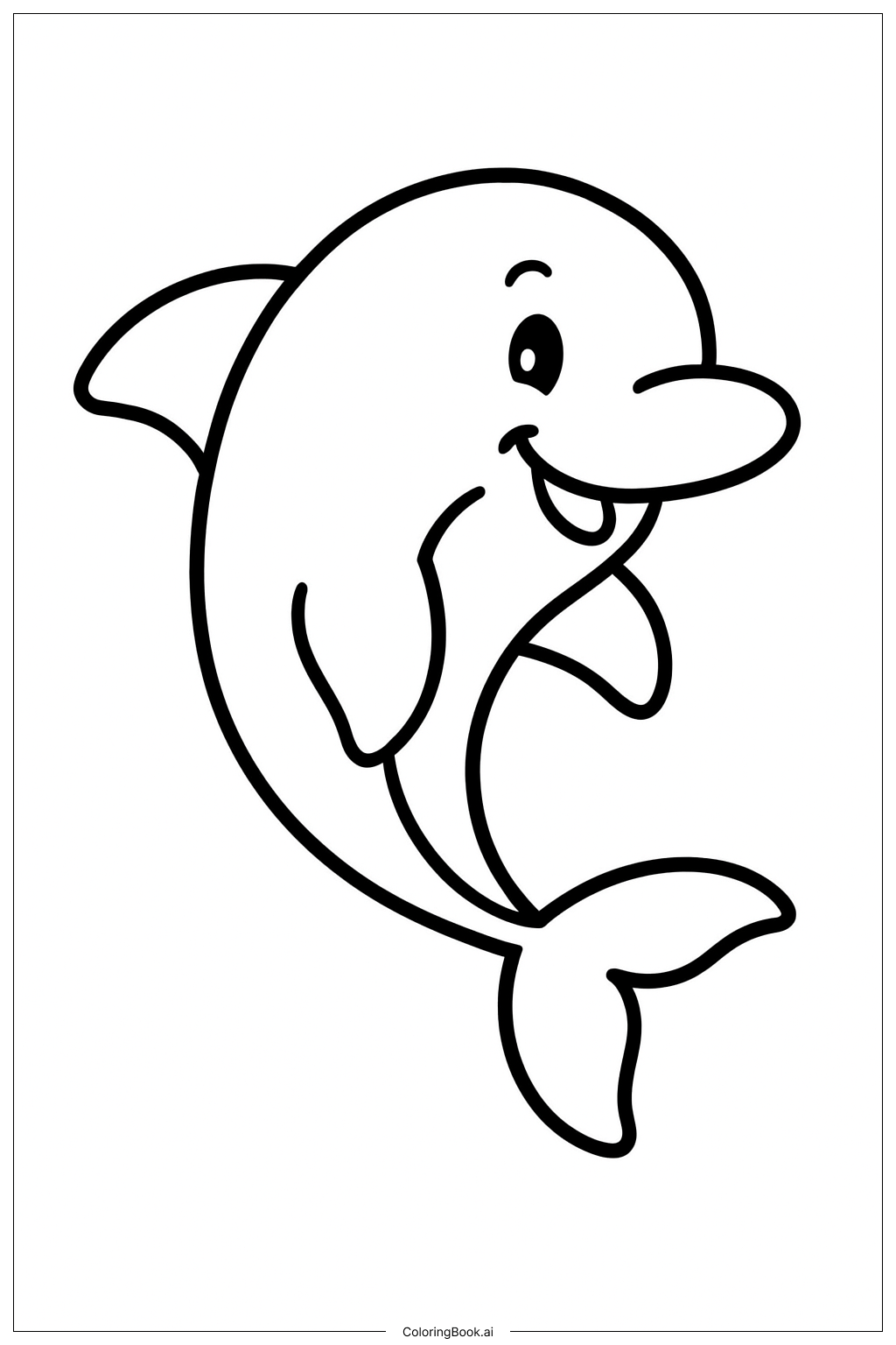 Happy Dolphin Under The Sea