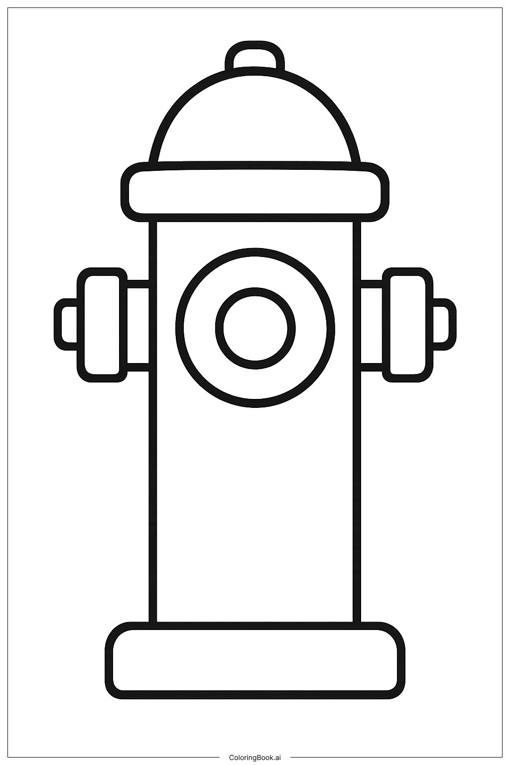 Página para colorear Hidrante de Seguridad Contra Incendios Simple  (Descarga gratuita en PDF \u0026 PNG), image size:1024x1536