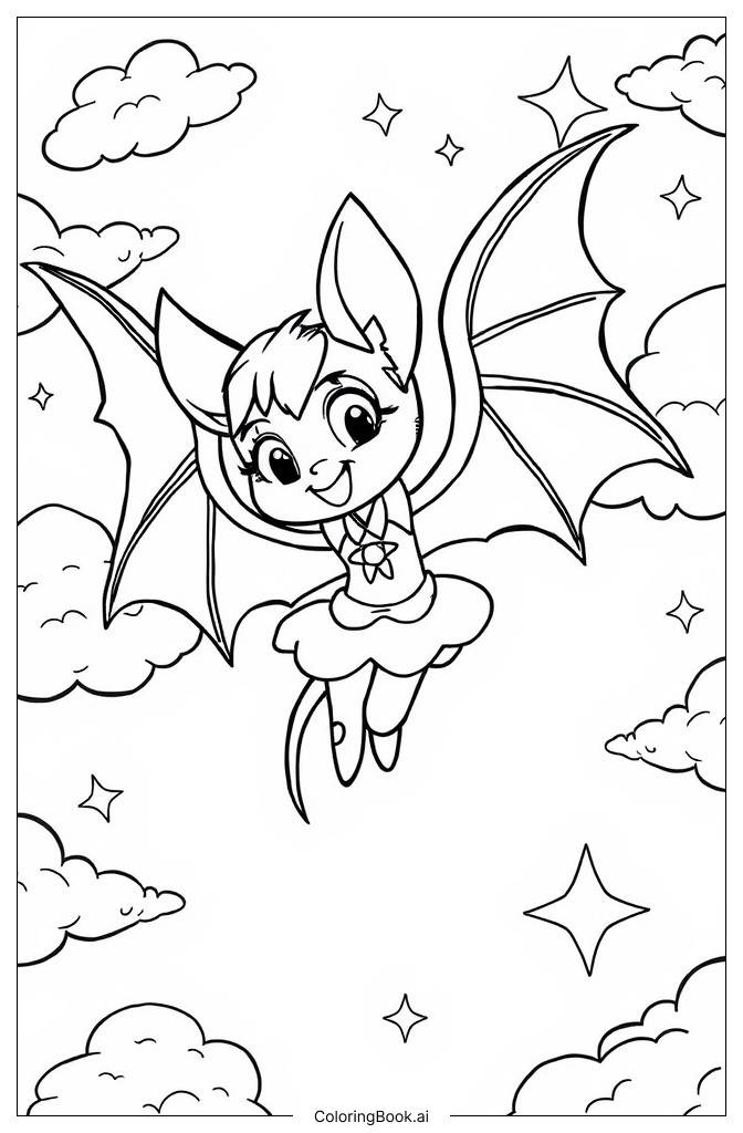  Page de coloriage Rouge la Chauve-Souris 