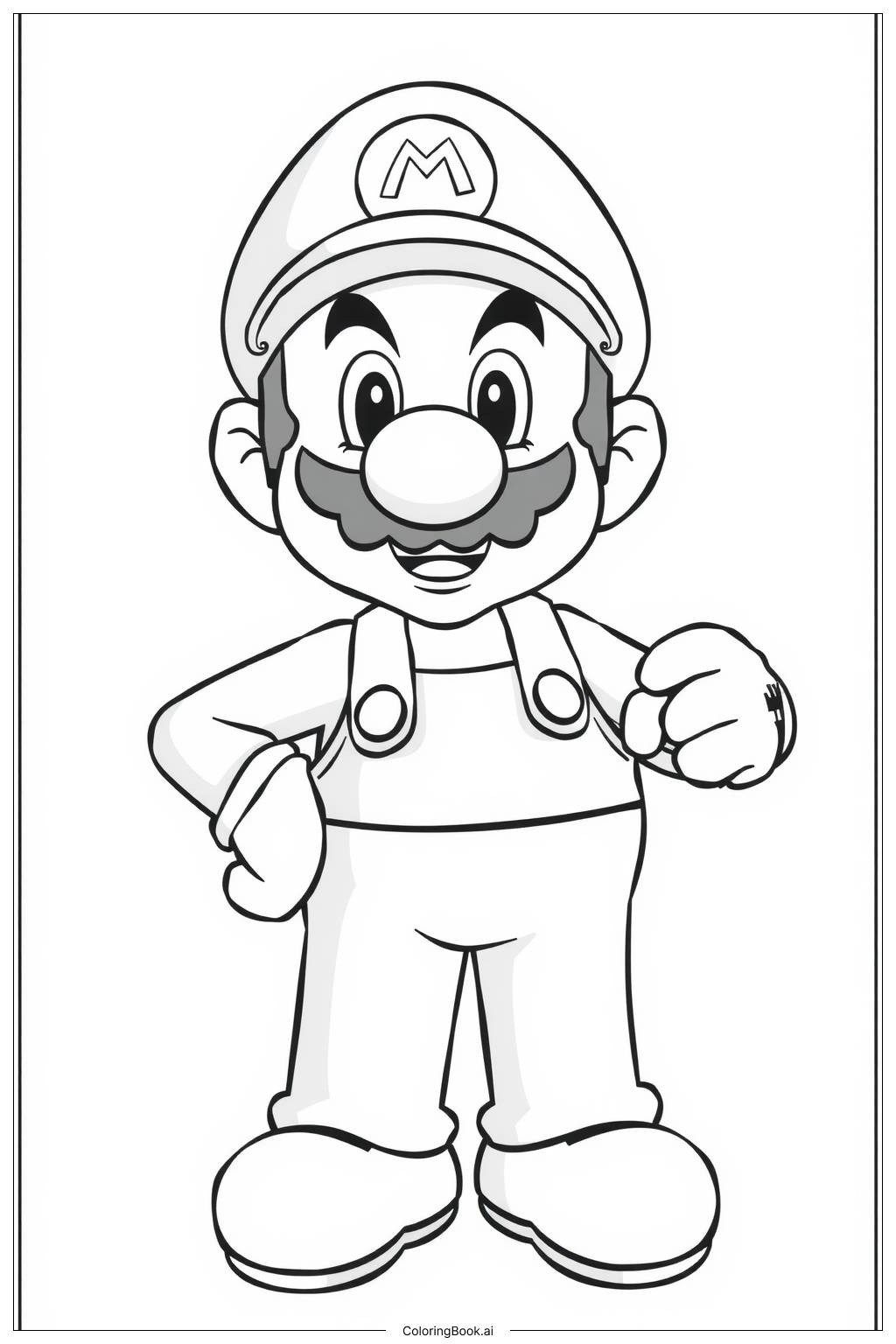  Mario in Super Mario Odyssey Coloring Page 