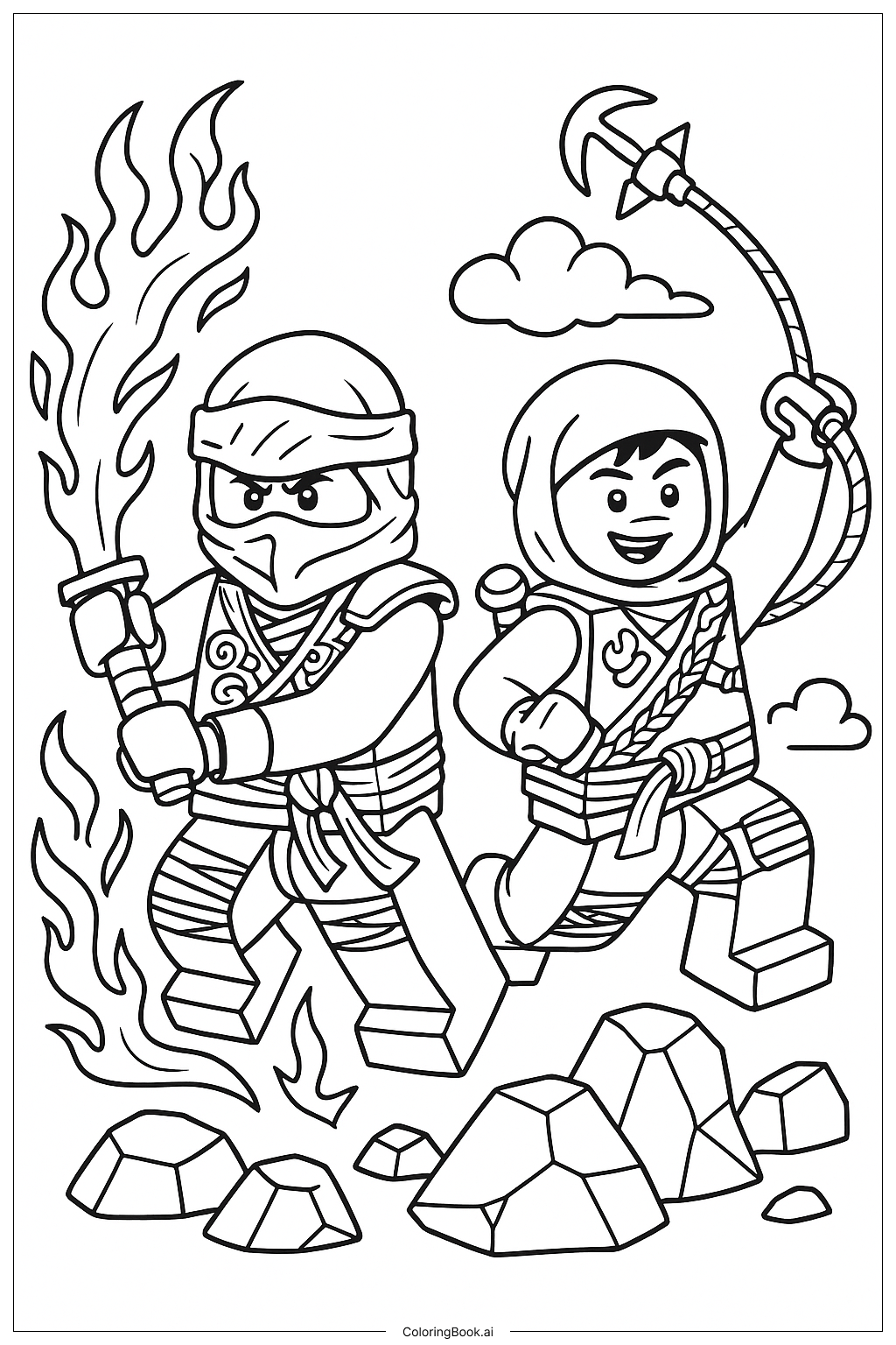  Ninjago Dragons Rising Lloyd And Arin Ausmalseite 