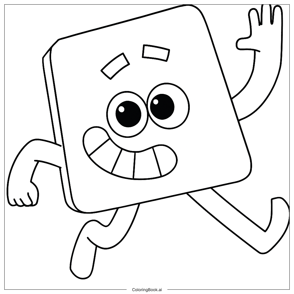  Blue Jumping Coloring Page 
