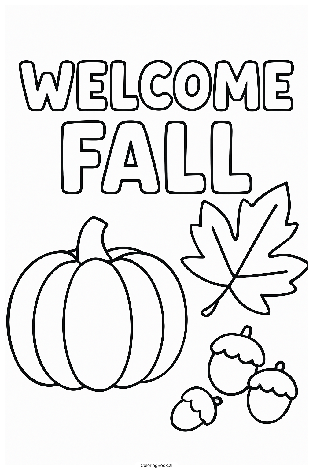 Herbst Willkommen Schild