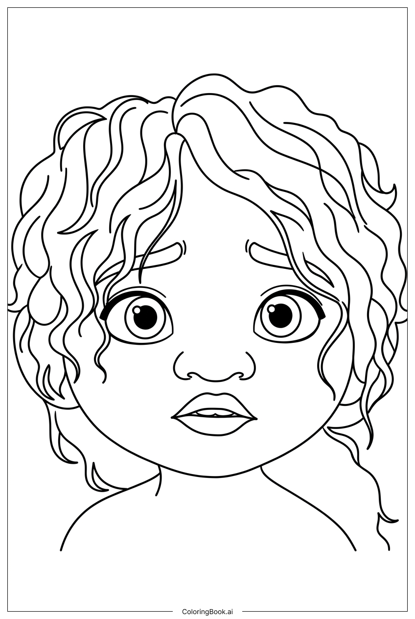 Moana 2 lockiger Jugendlicher, der zum Horizont blickt