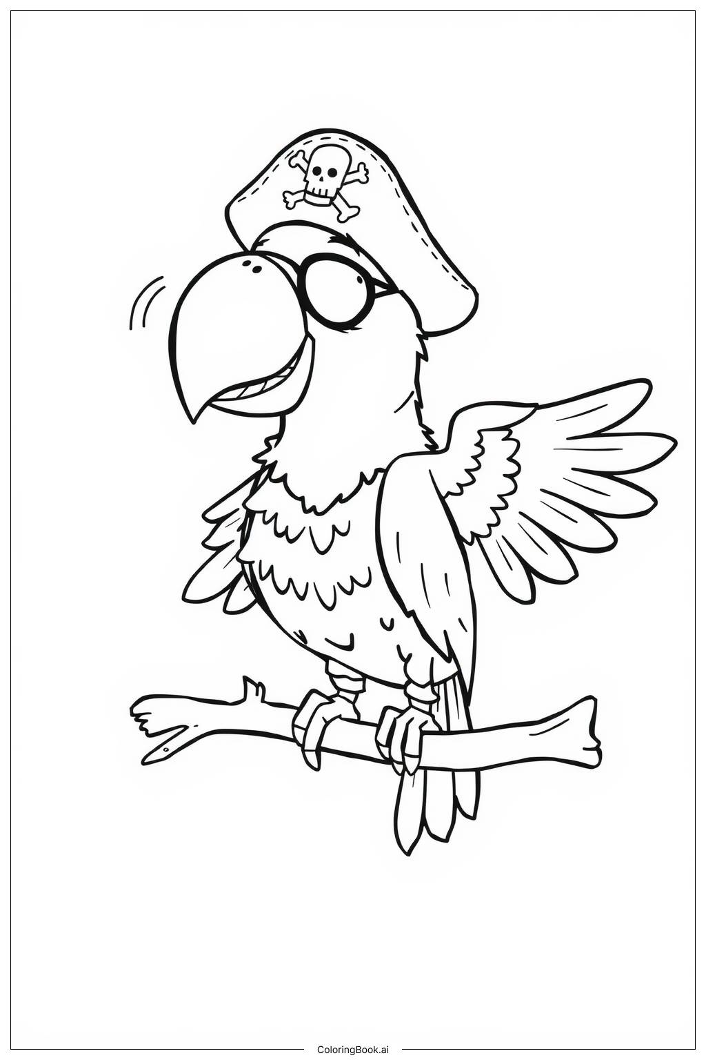  Parrot's Role in Pirate Stories Coloring Page 