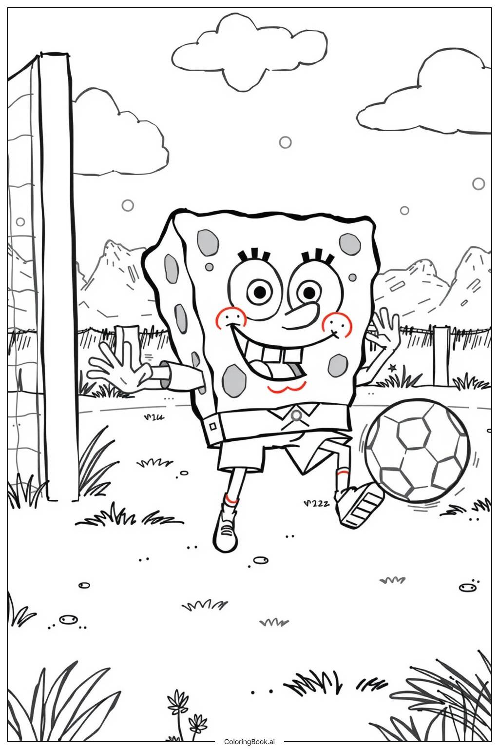 sponge bob coloring page