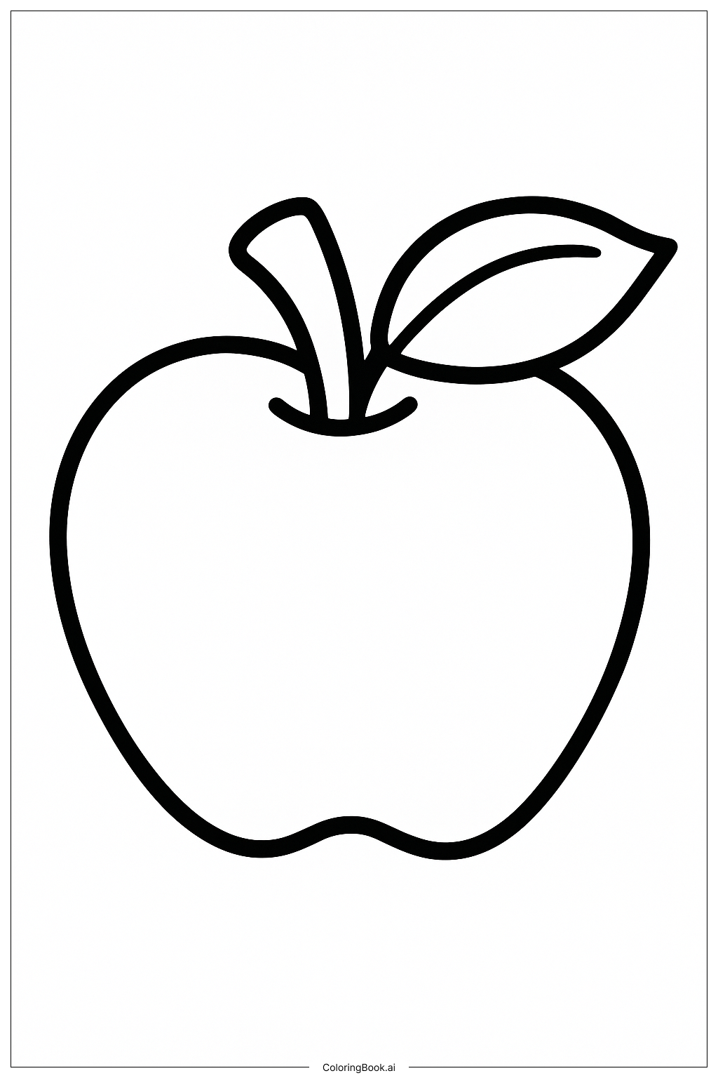  Ein einfacher Animal Crossing Apfel Ausmalseite 