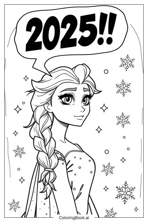  Page de coloriage elsa 