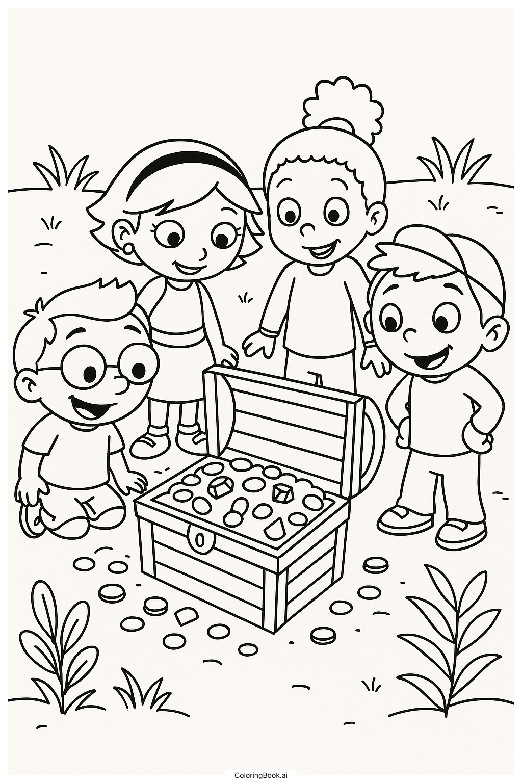  The Little Einsteins Discovering A Treasure Chest Coloring Page 