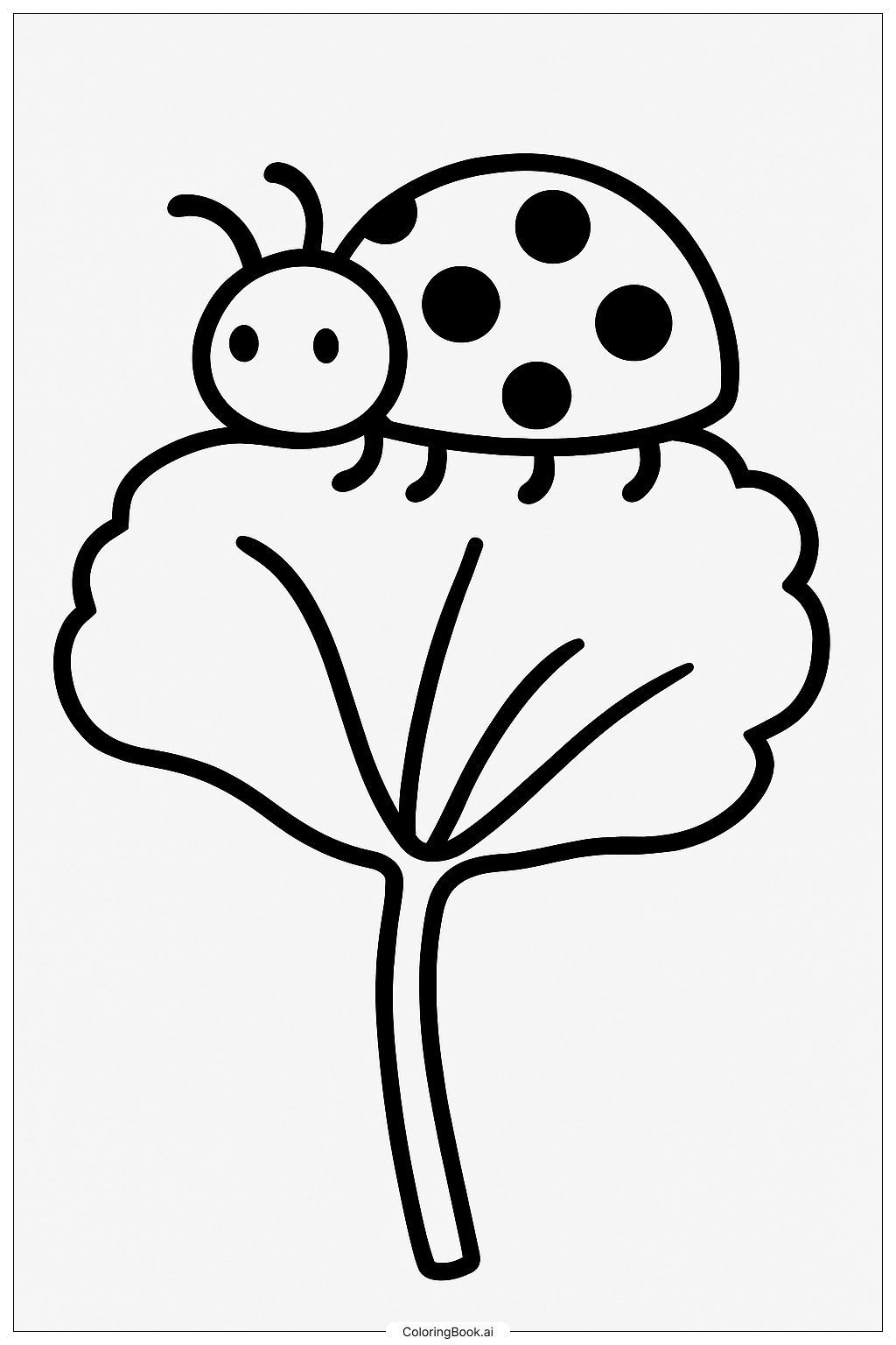  Trang tô màu Bọ Rùa Trên Chiếc Lá Hoa Anh Túc 