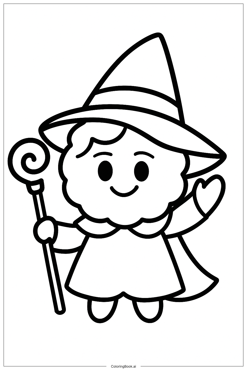  Mystic Flour Cookie winkt aus Cookie Run Kingdom Ausmalseite 