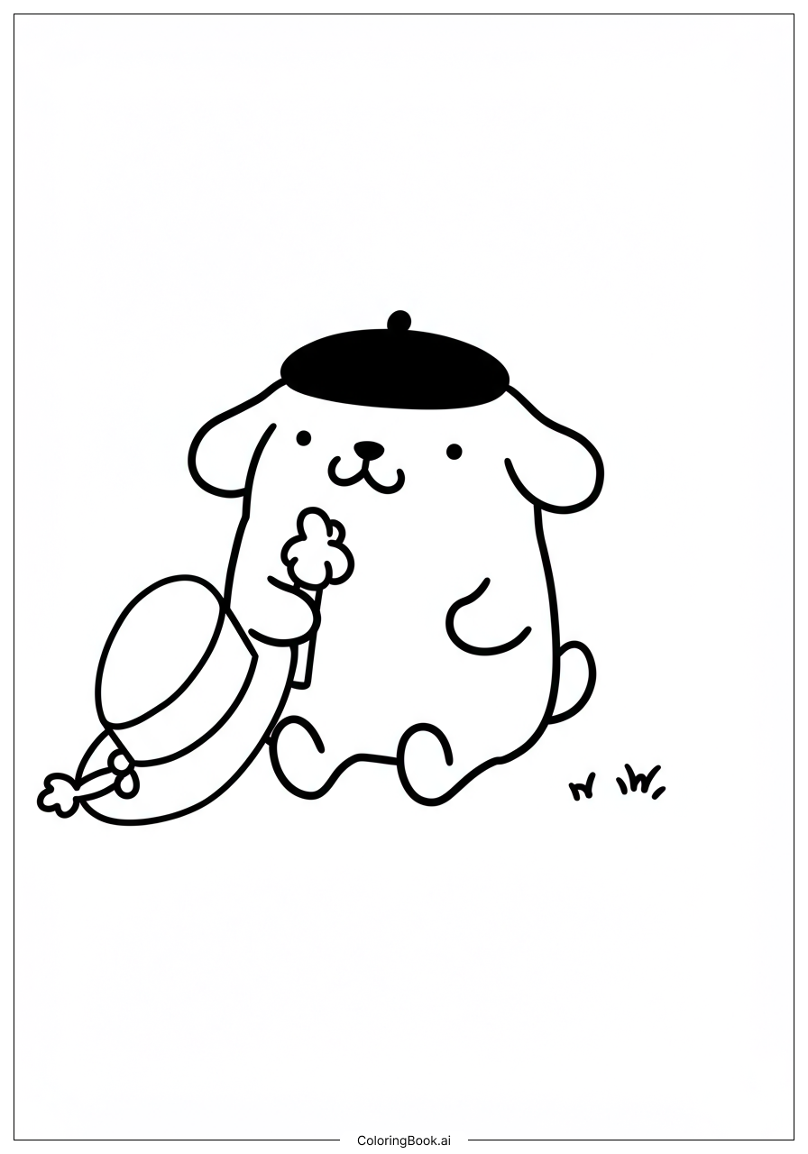 丰丰普林与丢失的帽子填色页