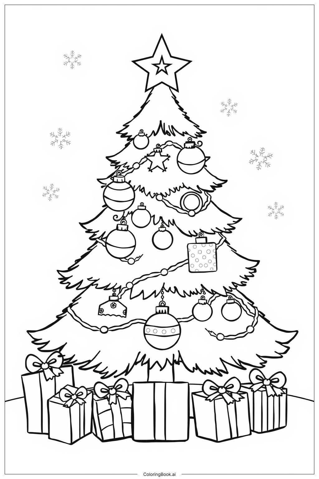  Victorian Christmas Tree Coloring Page 