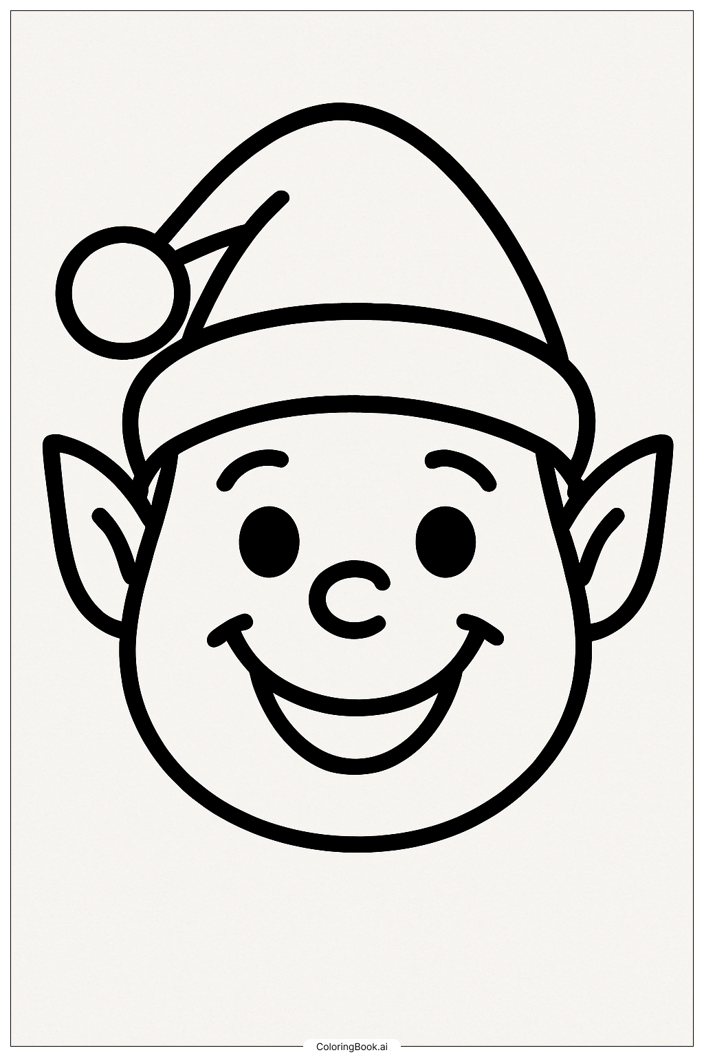 Happy Christmas Elf Face