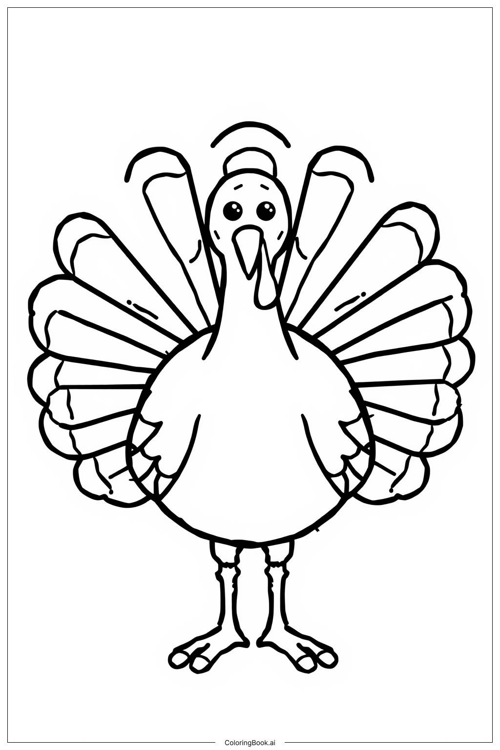  Hand Turkey Art Coloring Page 