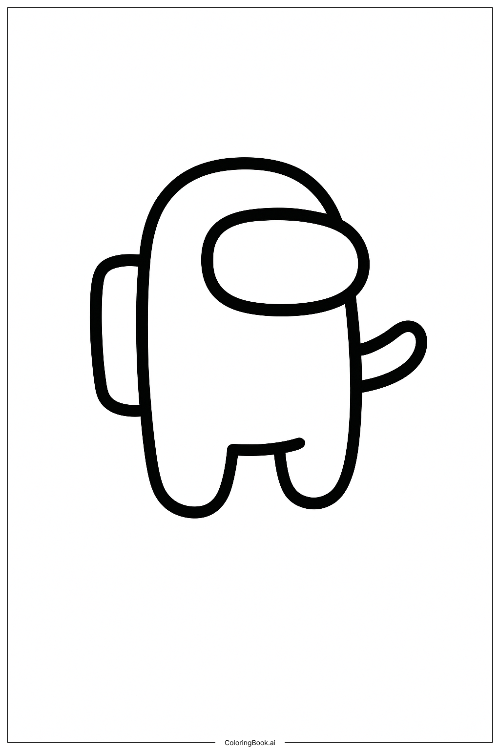  Among Us Character Floating In Space Coloring Page 