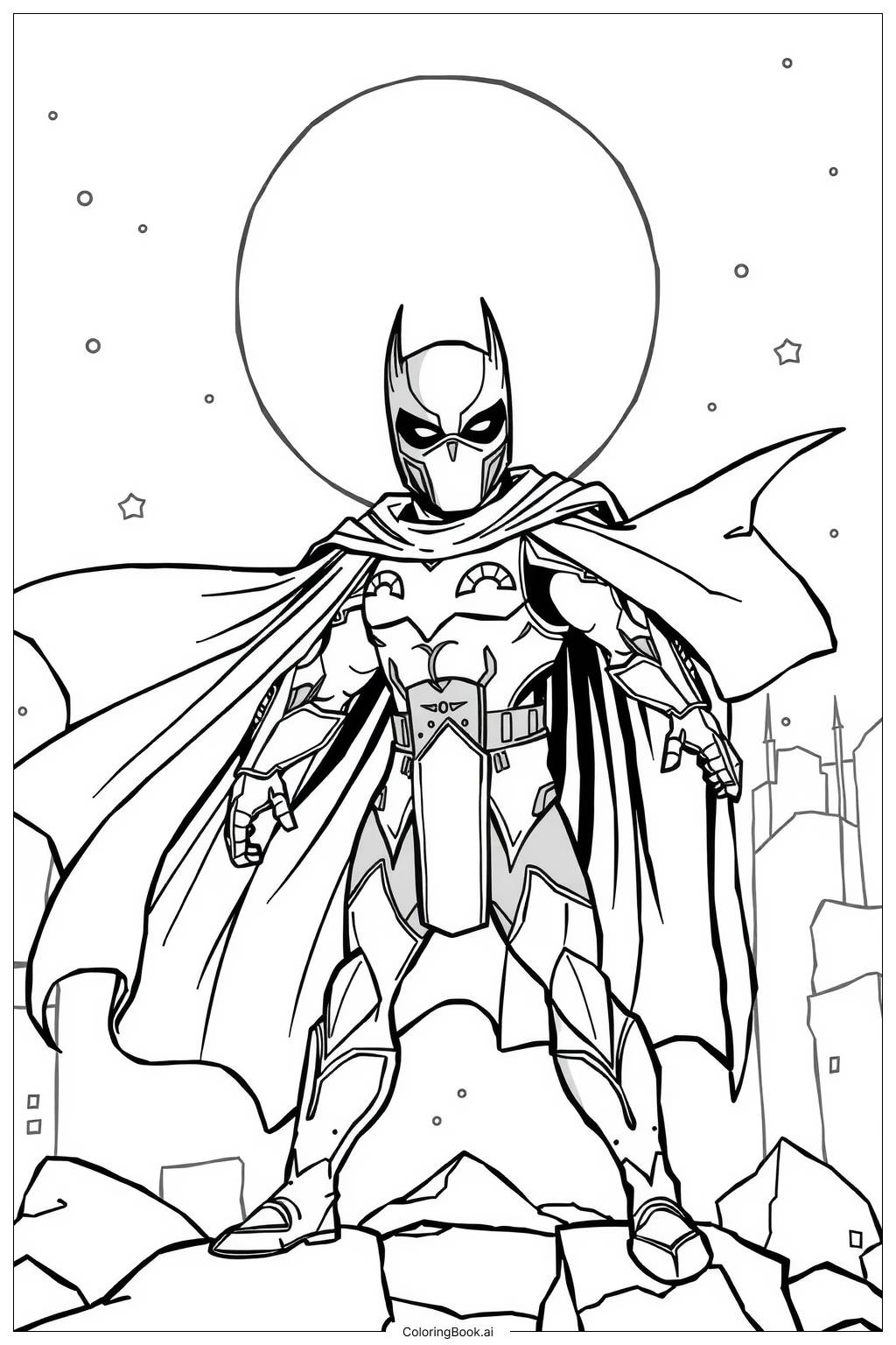  Moon Knight's Battle Against His Past Coloring Page 