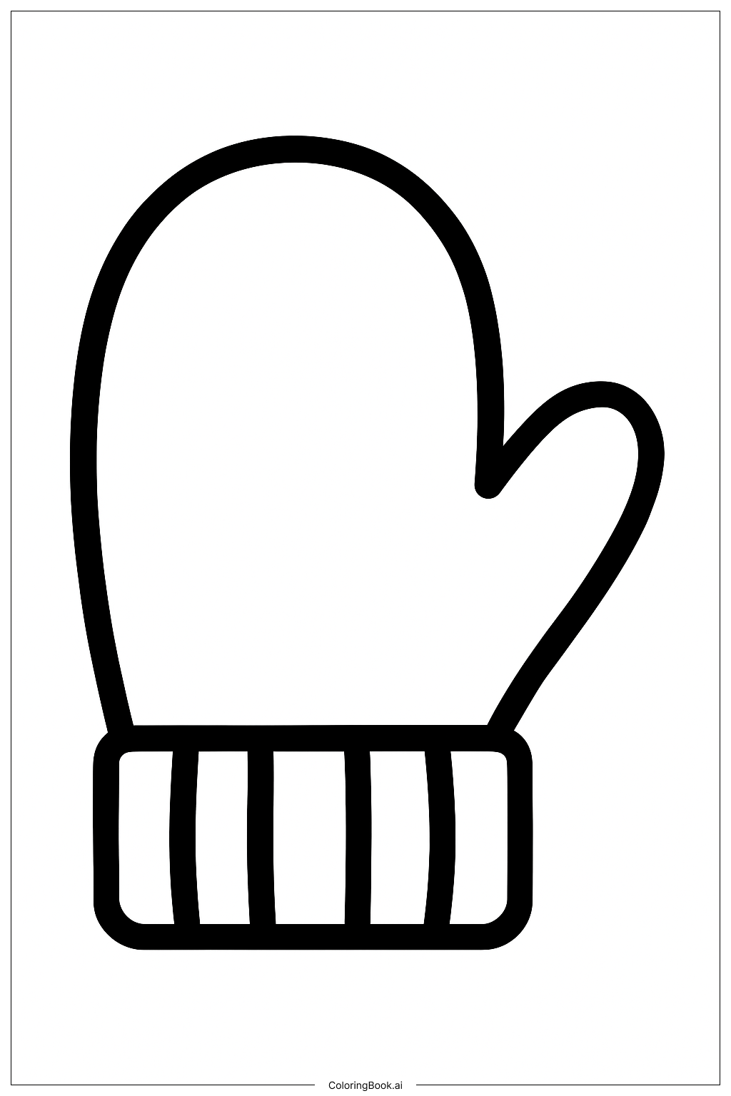 Knitted Mitten Texture Coloring Page