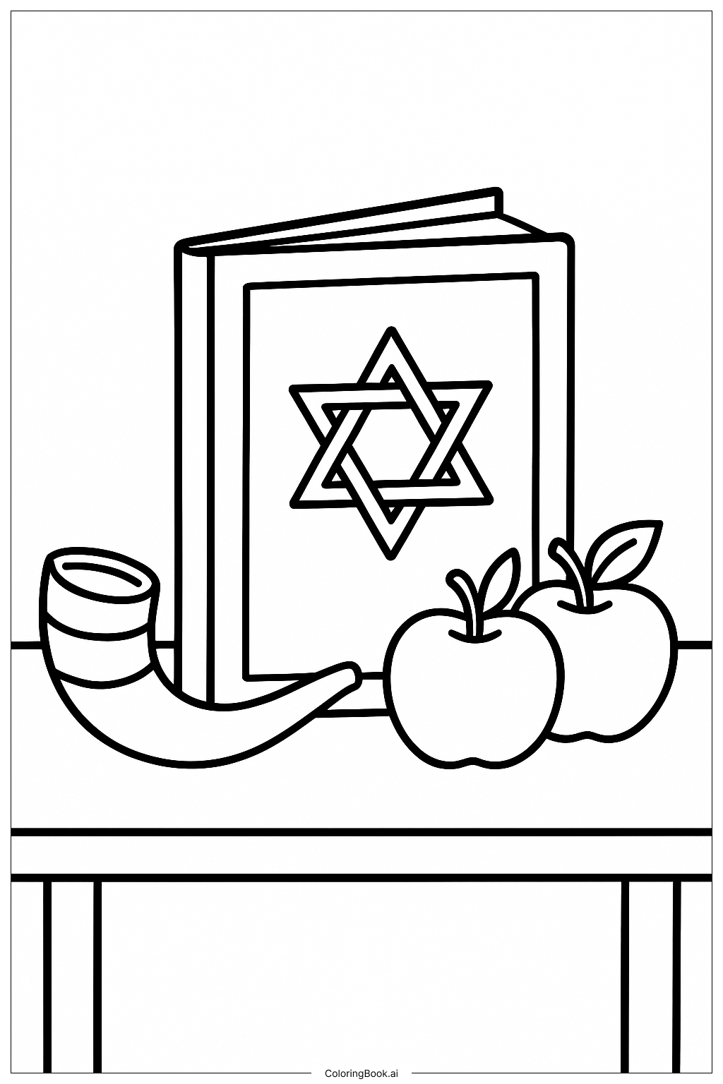  A Rosh Hashanah Prayer Book著色頁 