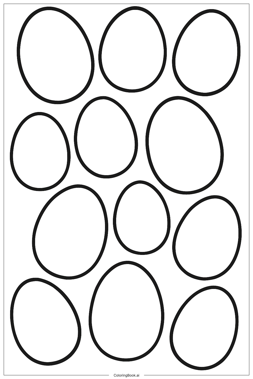  Pattern Of Simple Eggs Coloring Page 