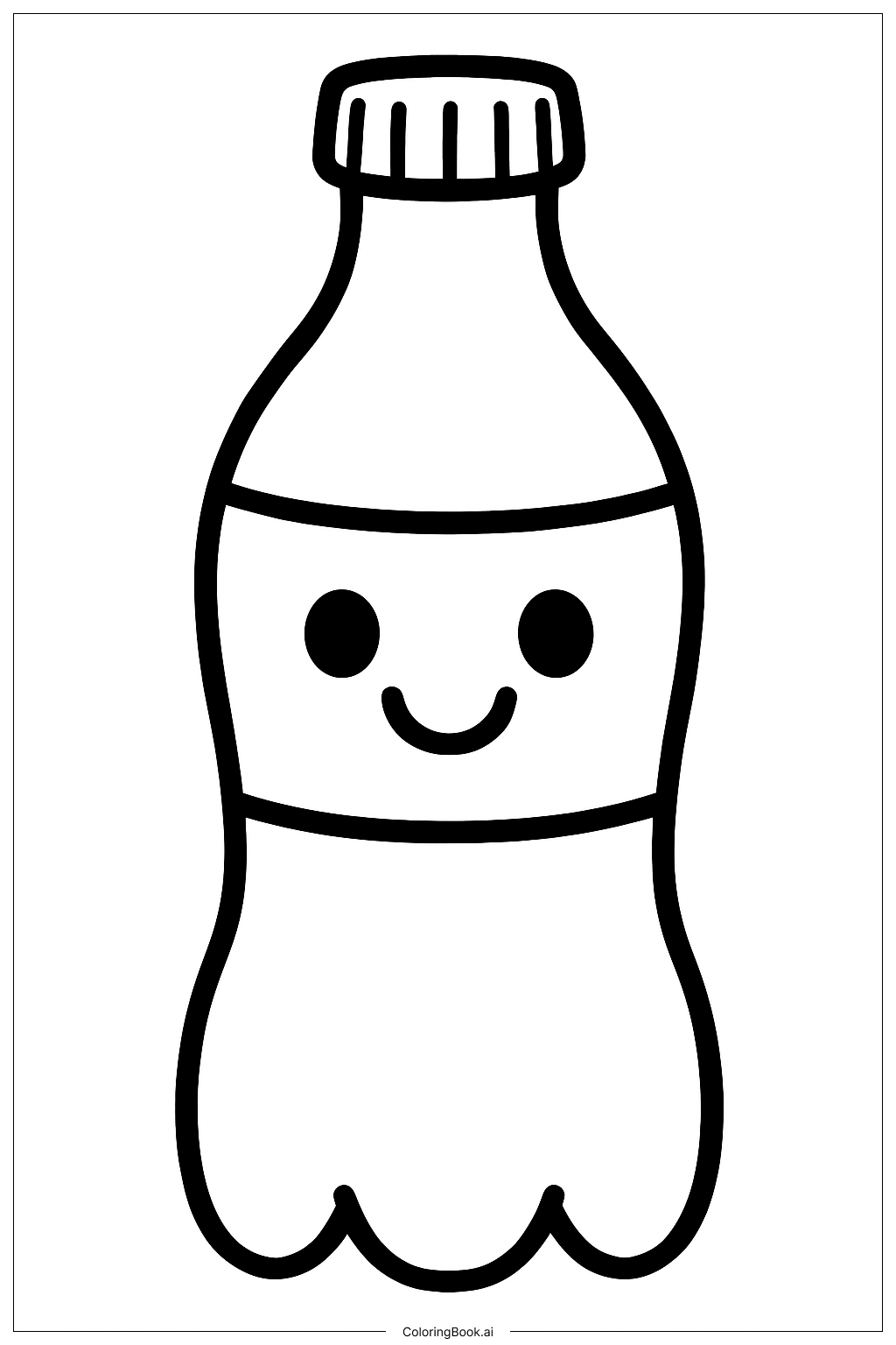 Página para colorear de Refresco Feliz con Cara