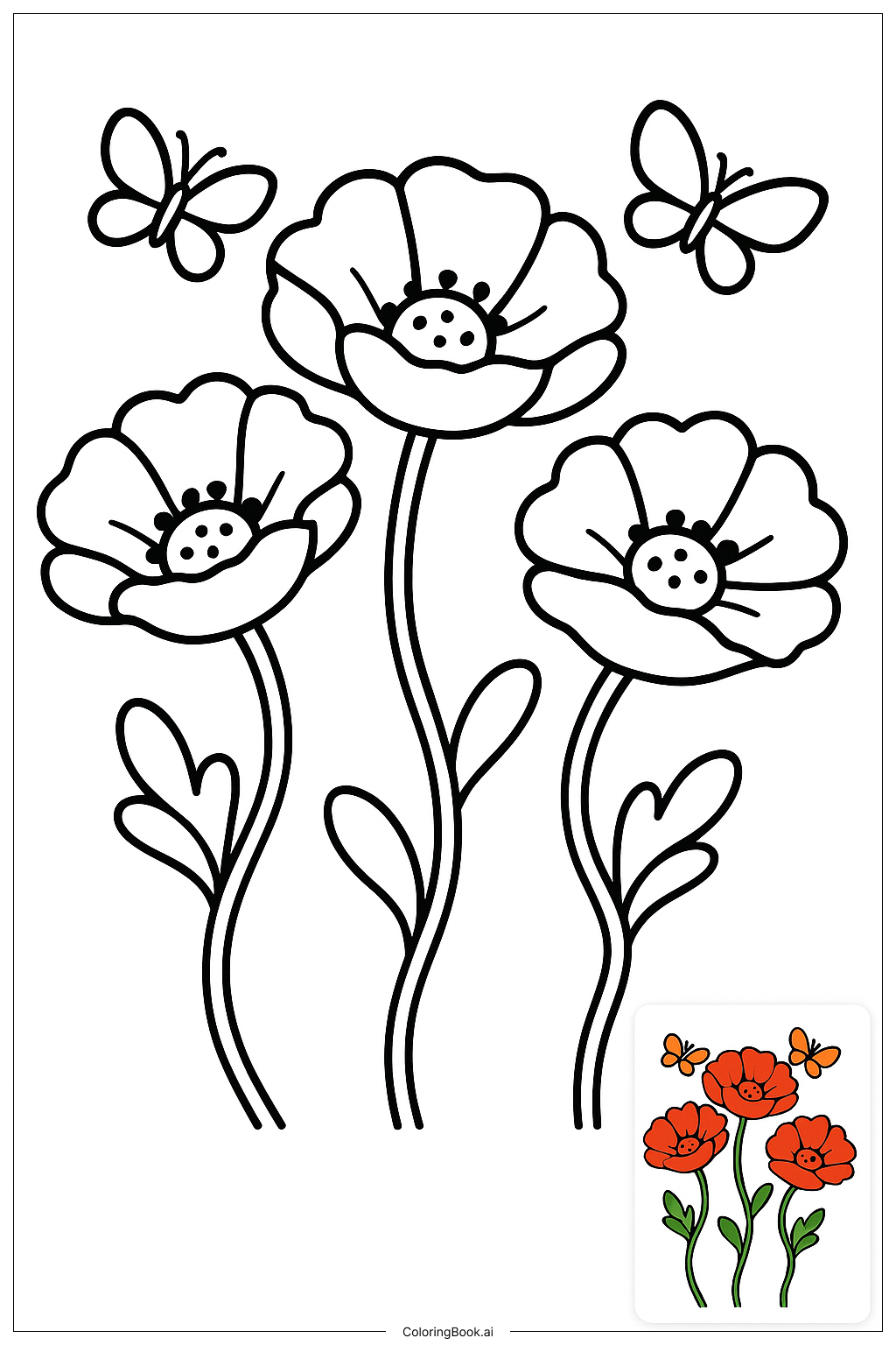  flower Coloring Page 