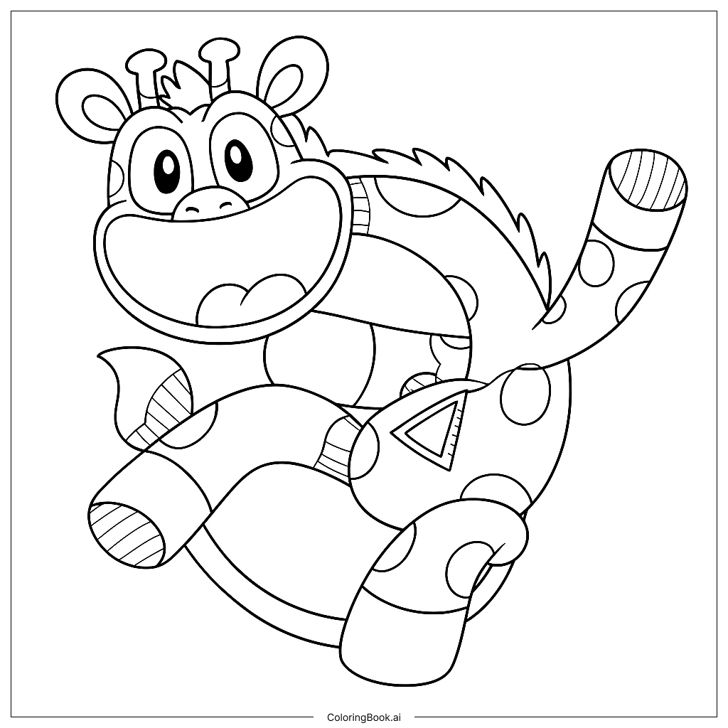 Página para colorir de Jerry RuleGiraffe