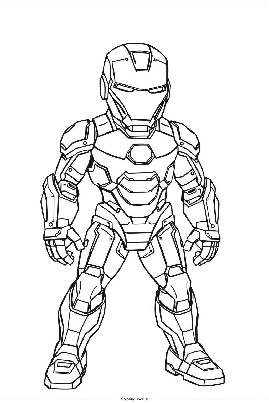  Página para colorear de Iron Man Among Us en un Juego 