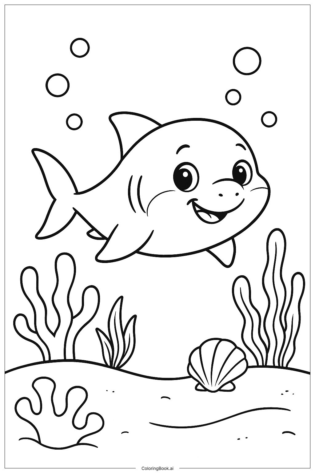 Baby Shark 探索珊瑚礁著色頁