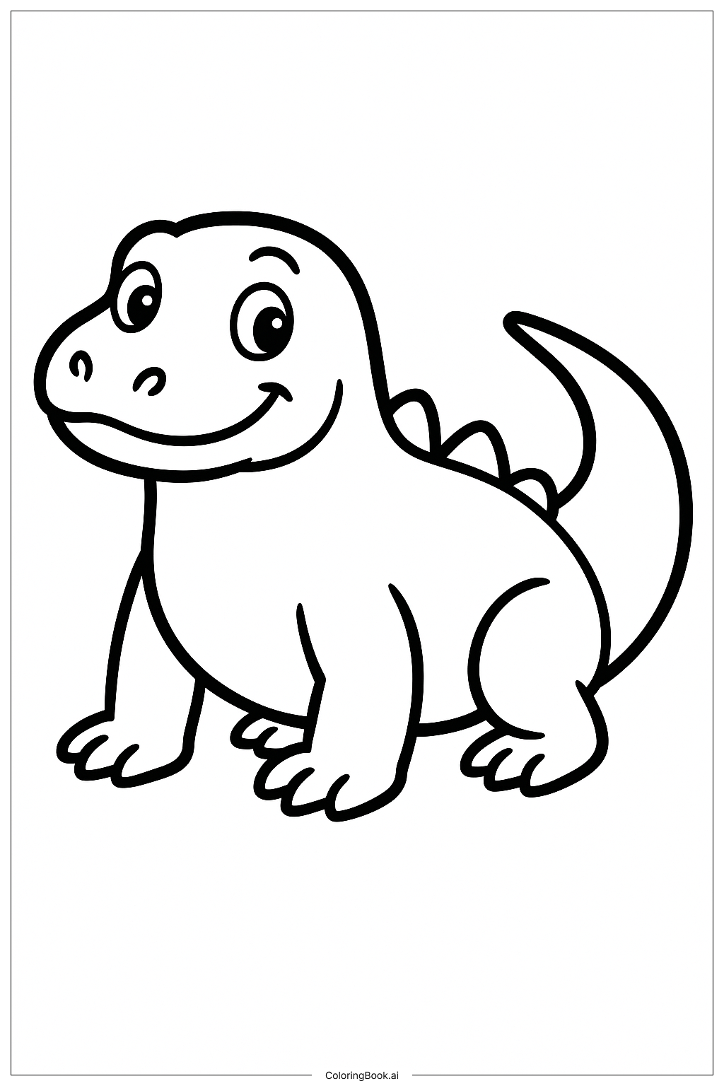  Cartoon-Komodowaran Ausmalseite 