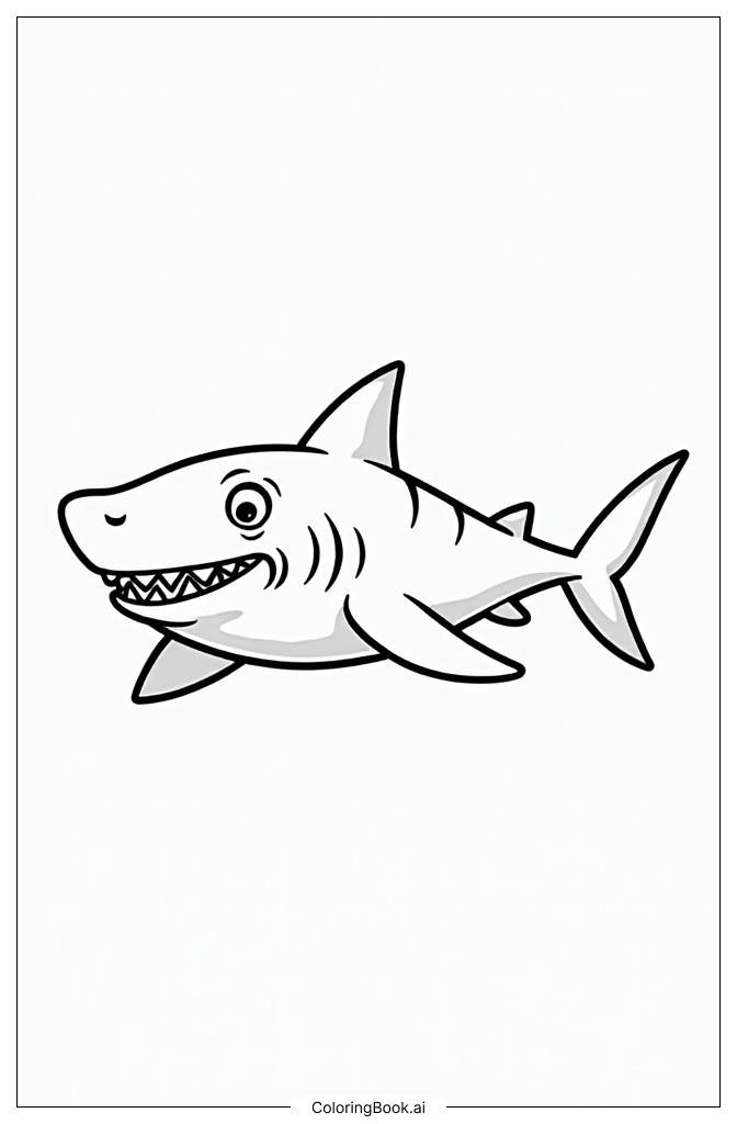  Page de coloriage requin 