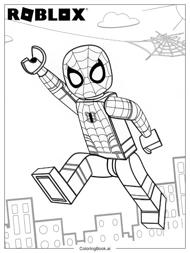  Página para colorir de LEGO Homem-Aranha 